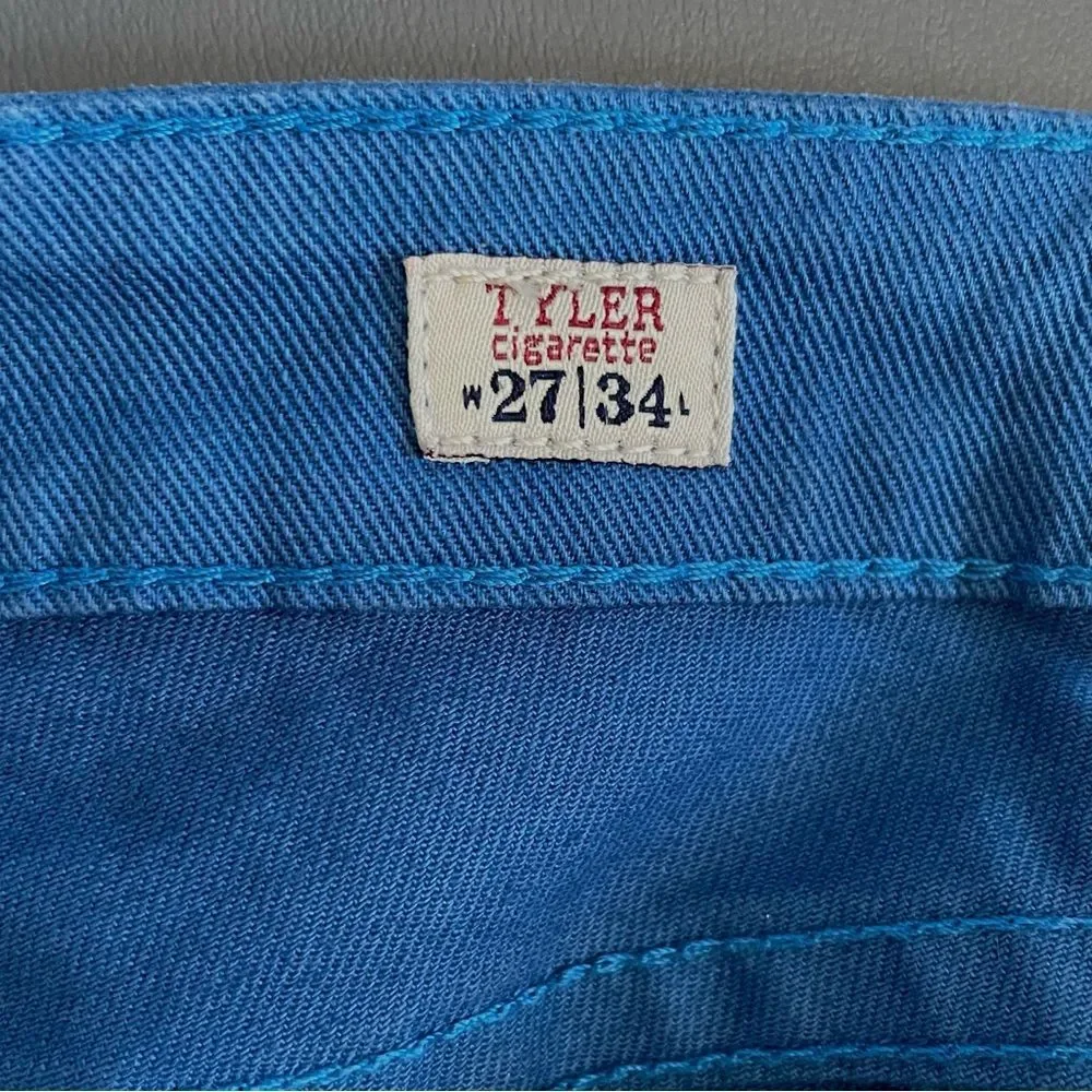 NWT MEK Denim Tyler Cigarette Blue Pants Size 27 × 34 - Picture 13 of 15